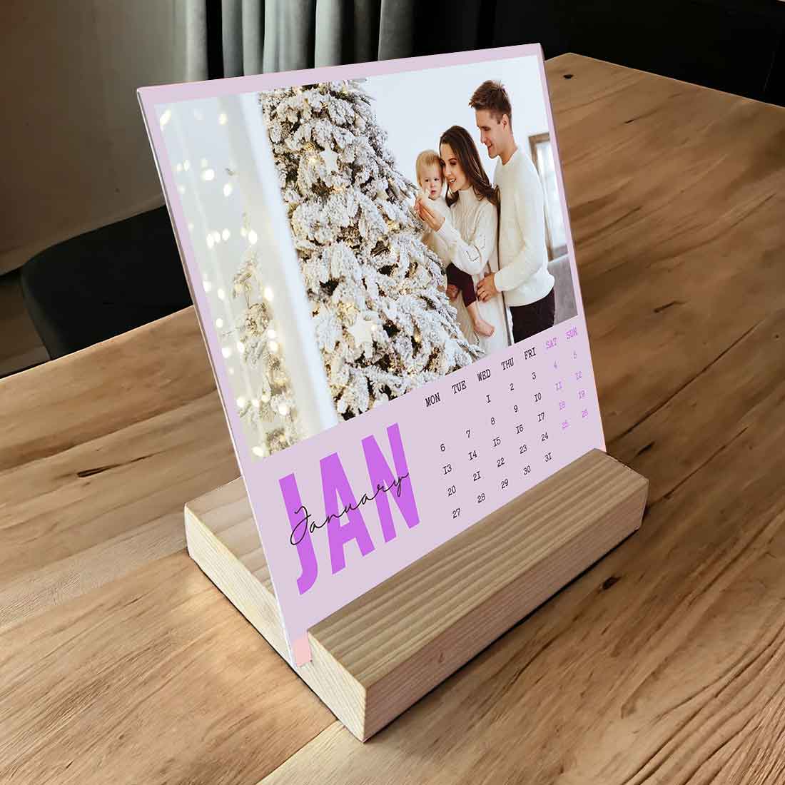 Nutcase Personalized Calendars with Pictures - Beautiful Calendars with Wooden Stand