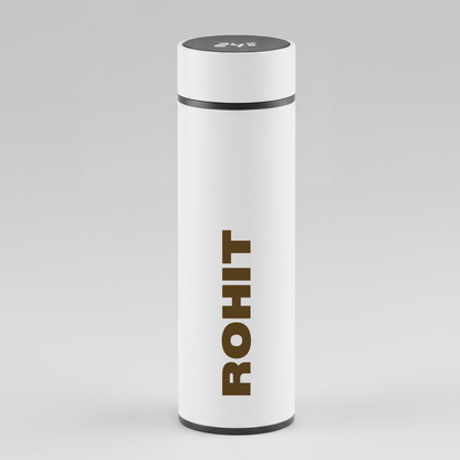 Personalised Thermos Flask for Tea Coffee with Temperature Display- Red