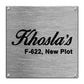 Personalised Name Plate for Home - Square Metal Name Board for House Office Flats Entrance