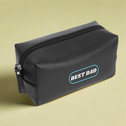 Gifts for Father's Day Travel Set, PU Leather Pouch, Passport Cover and Luggage Tag, World's Greatest Dad Design