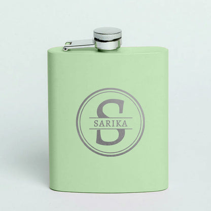 Custom Hip Flask for Ladies Stainless Steel 8oz Pink Whiskey Flask with Funnel