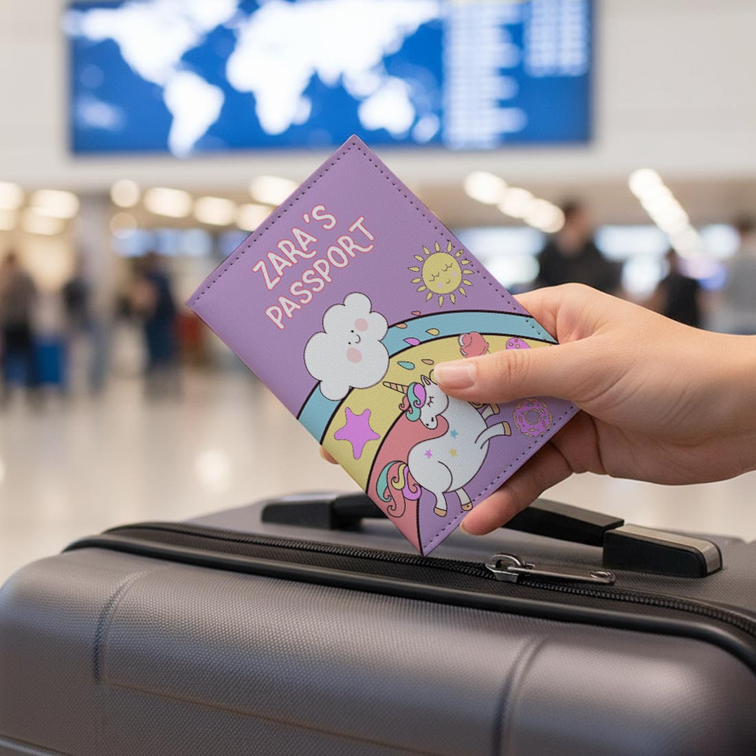 Nice Passport Cover for Gift - Unicorn Rainbows Sunshine