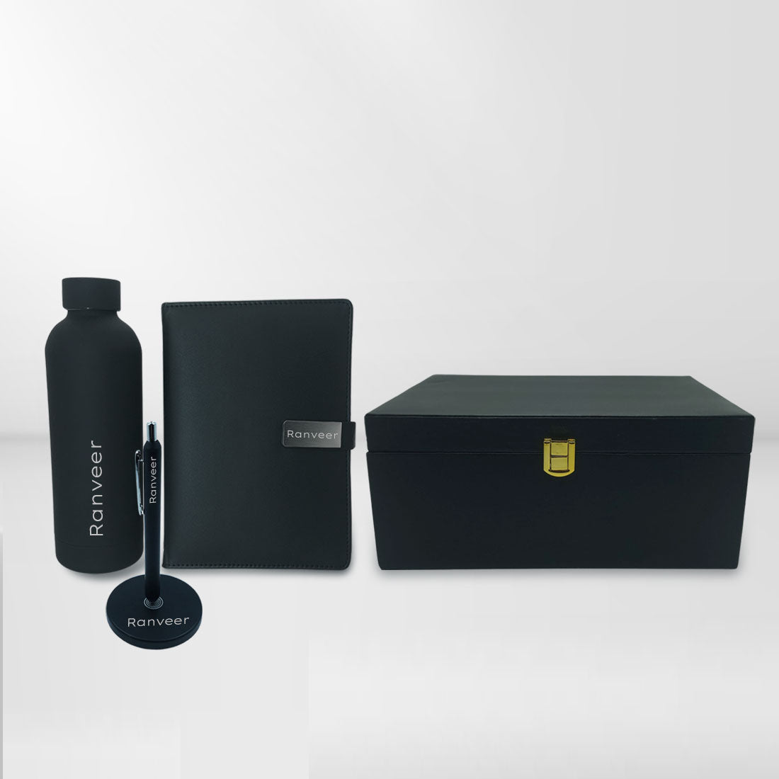 Personalized Teachers Day Present Gift Set with Pen for Teacher, Diary & Bottle