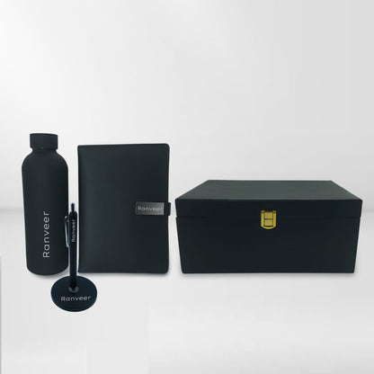 Personalized Teachers Day Present Gift Set with Pen for Teacher, Diary & Bottle