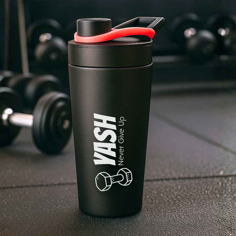 Personalized Protein Shaker for Gym Workout Custom Shake Mixer with Whisk Ball