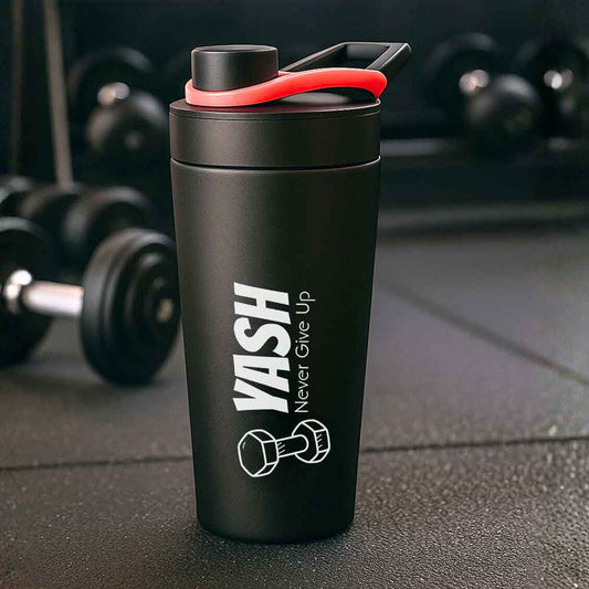 Personalized Protein Shaker for Gym Workout Custom Shake Mixer with Whisk Ball