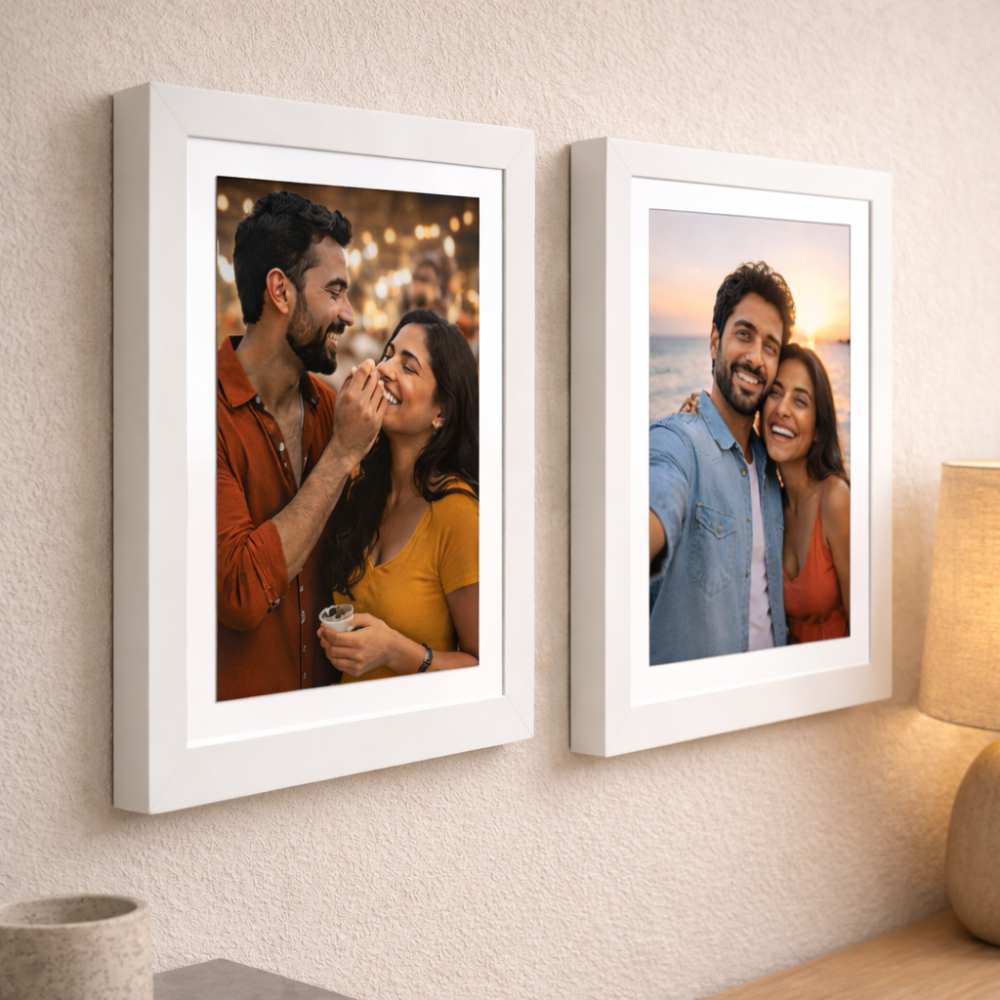 Personalized Thick Photo Frames for Wall - Acrylic Black & White Photo Frames