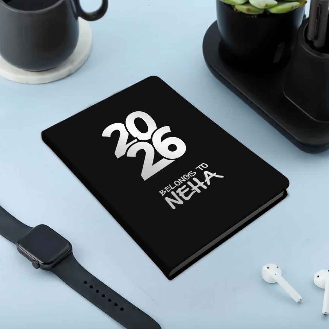 Personalized Diary A5 Size with Premium Hard Cover, Calendar & Planner