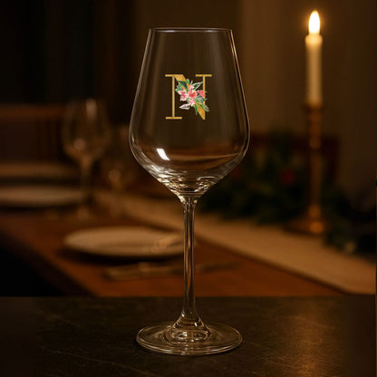 Custom Wine Glass with Initial - Premium Edition Wine Glasses-INITIAL
