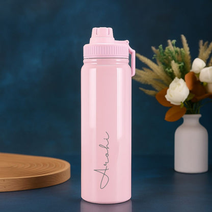 Nutcase Custom Bottle 800ml / 1000ml Double Insulated Water Bottle with Name - Keeps Water Hot/Cold for Hours
