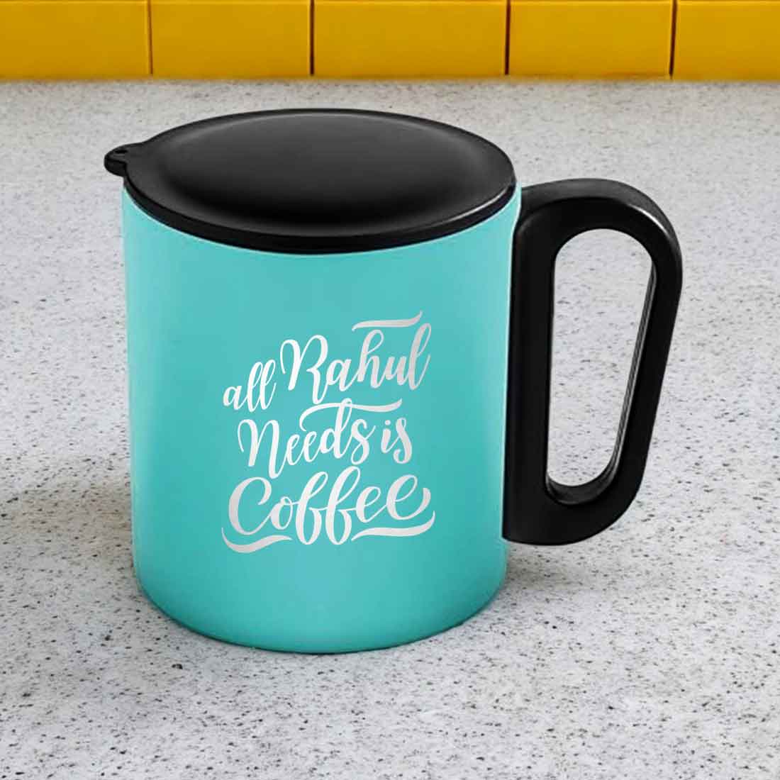 Steel Mug for Coffee with Name -  Insulated Stainless Steel Coffee Cup