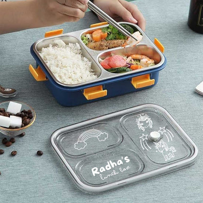 Personalised Childrens Lunch Box Stainless Steel Insulated Tiffin Box