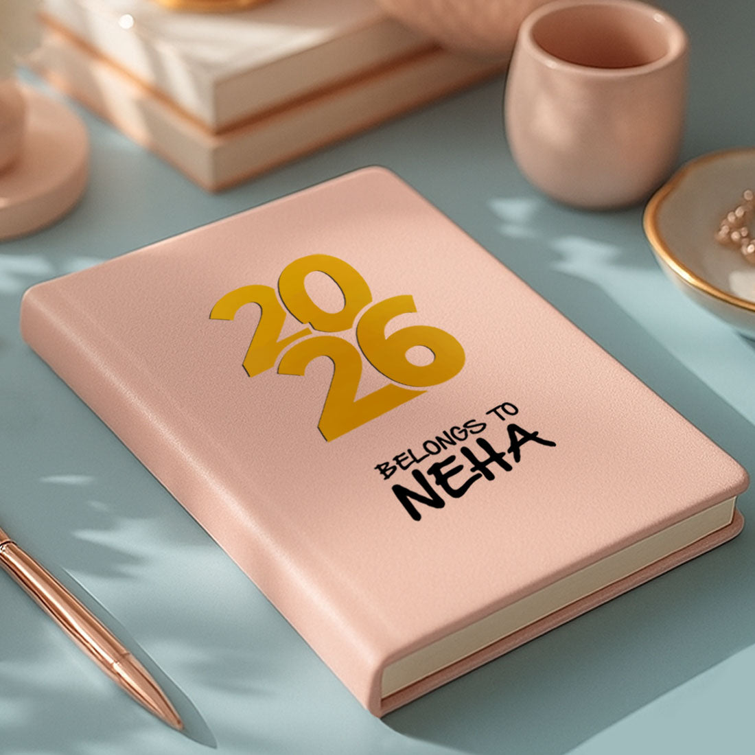 Personalized Diary A5 Size with Premium Hard Cover, Calendar & Planner