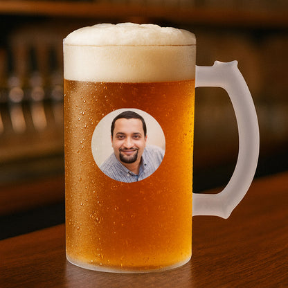 Customized Beer Mug Glass - Add Your Photo