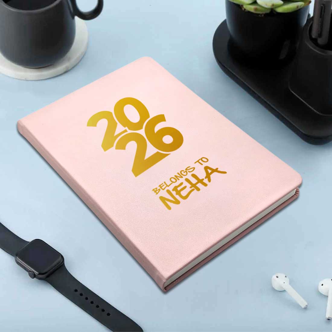 Personalized Diary A5 Size with Premium Hard Cover, Calendar & Planner