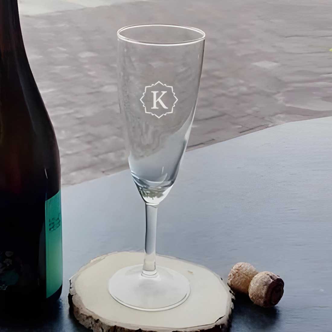 Champagne Glasses with Name - Personalized Engraved Flute Glasses