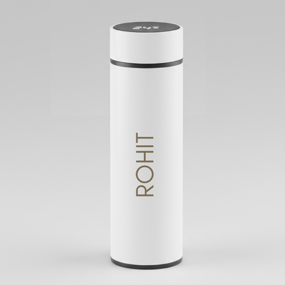 Personalised Thermos Flask with Temperature Display- 500ml Insulated Bottle