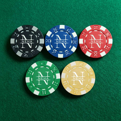 Premium Poker Chips- Personalized Clay Poker Coin with Playing Cards Non-Tearable & Waterproof (100/200/300 in 5 Colors-Colors May Vary)