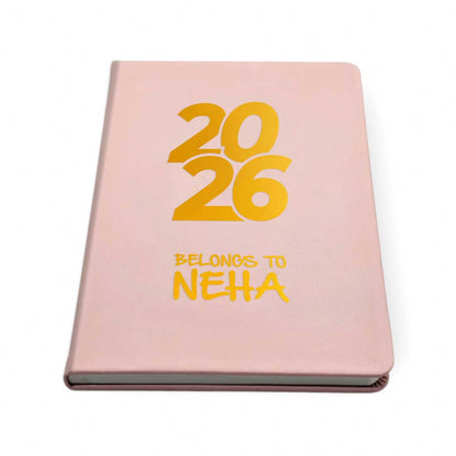 Personalized Diary A5 Size with Premium Hard Cover, Calendar & Planner