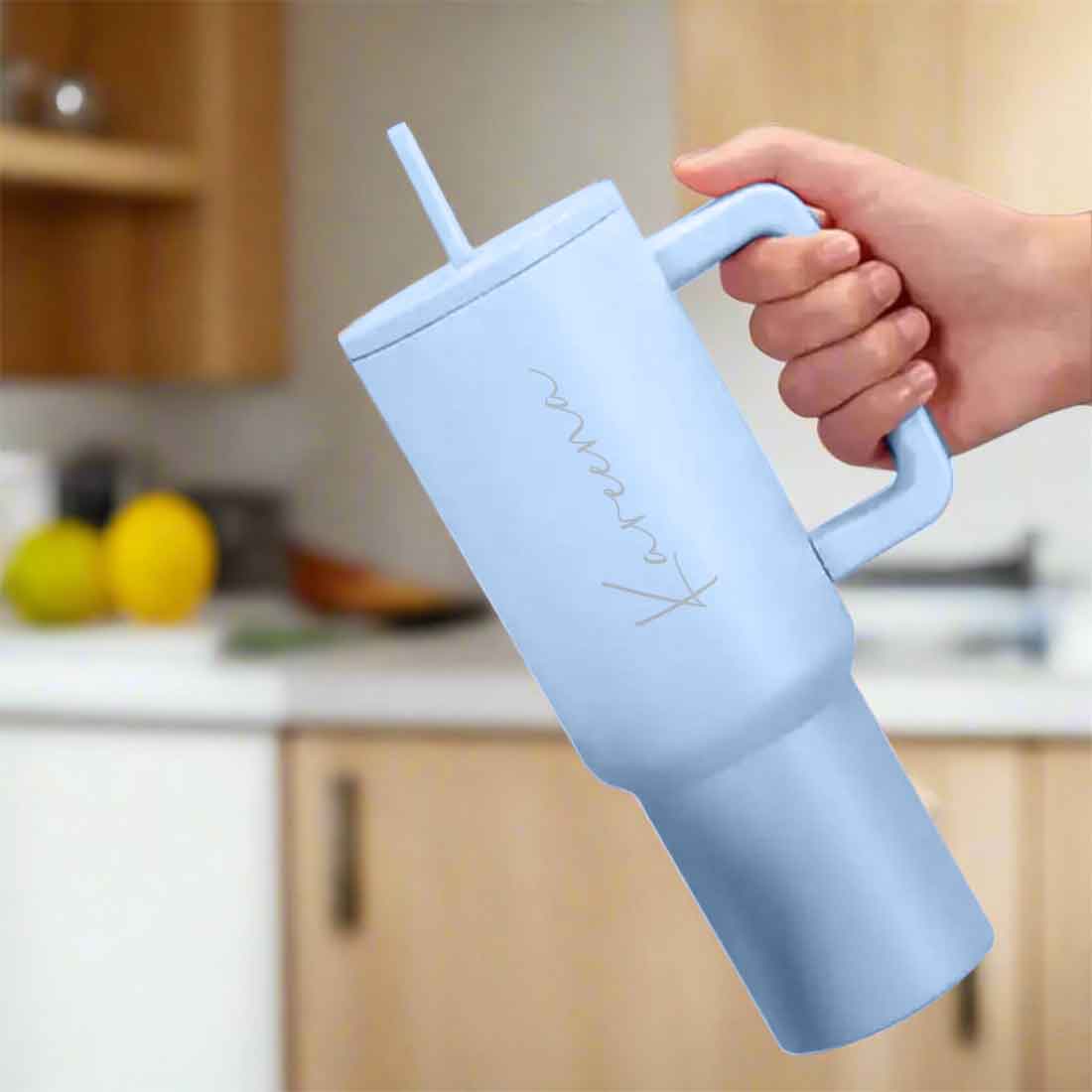 Nutcase Customized Tumbler and Straw for Water, Drinks Large Travel Cups 1200ml