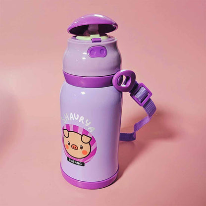 Childrens Personalized Water Bottle with Printed Name-Sipper Bottle for Kids