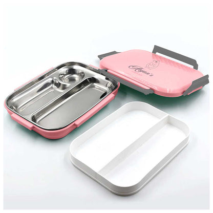 Personalized Lunch Box for Girls and Boys - Stainless Steel Pink Tiffin Box