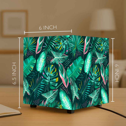 Nutcase Designer LED Lamp for Bedroom– Compact Cube Light for Home - Tropical