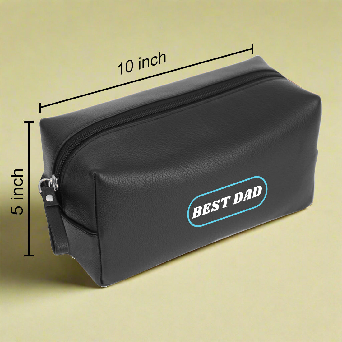 Gifts for Father's Day Travel Set, PU Leather Pouch, Passport Cover and Luggage Tag, World's Greatest Dad Design