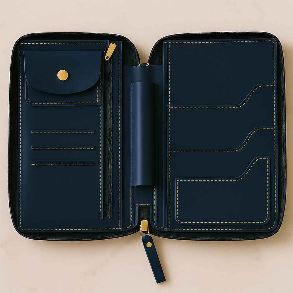 Customized Passport Travel Wallet, Cash,  ID Credit Cards and  Boarding Pass