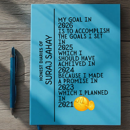 Nutcase Custom Student Daily Diary with Calendar & Planner - A5 Size Hard Cover Diaries