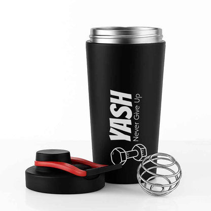Personalized Protein Shaker for Gym Workout Custom Shake Mixer with Whisk Ball
