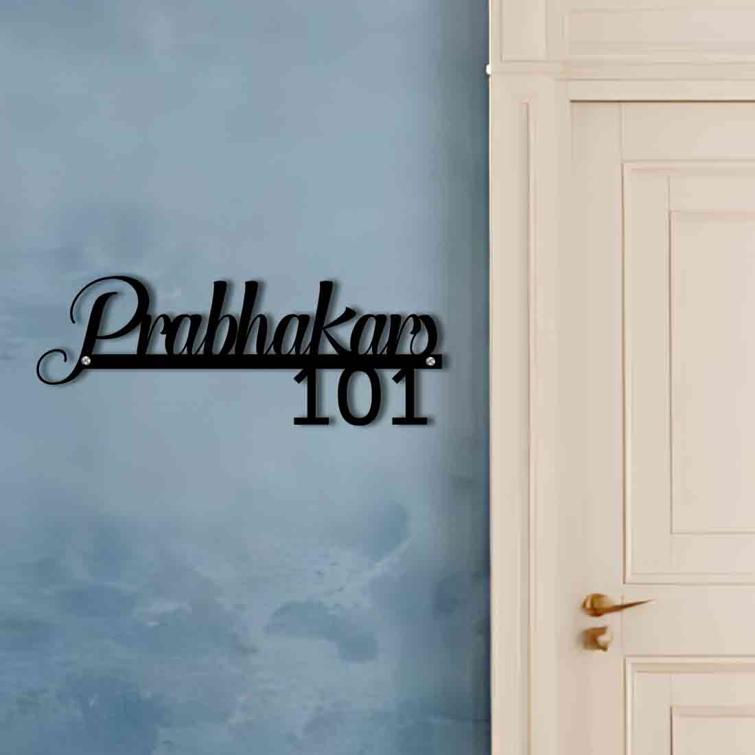 Laser Cut Name Plate - Stainless Steel Cut Out Nameplate for Home