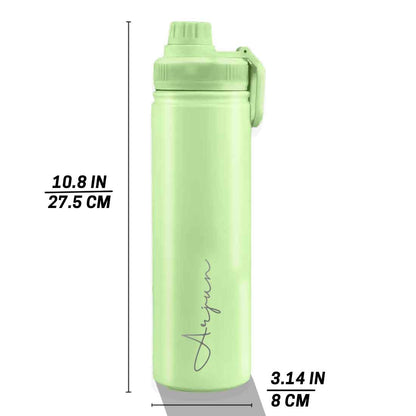 Nutcase Custom Bottle 800ml / 1000ml Double Insulated Water Bottle with Name - Keeps Water Hot/Cold for Hours