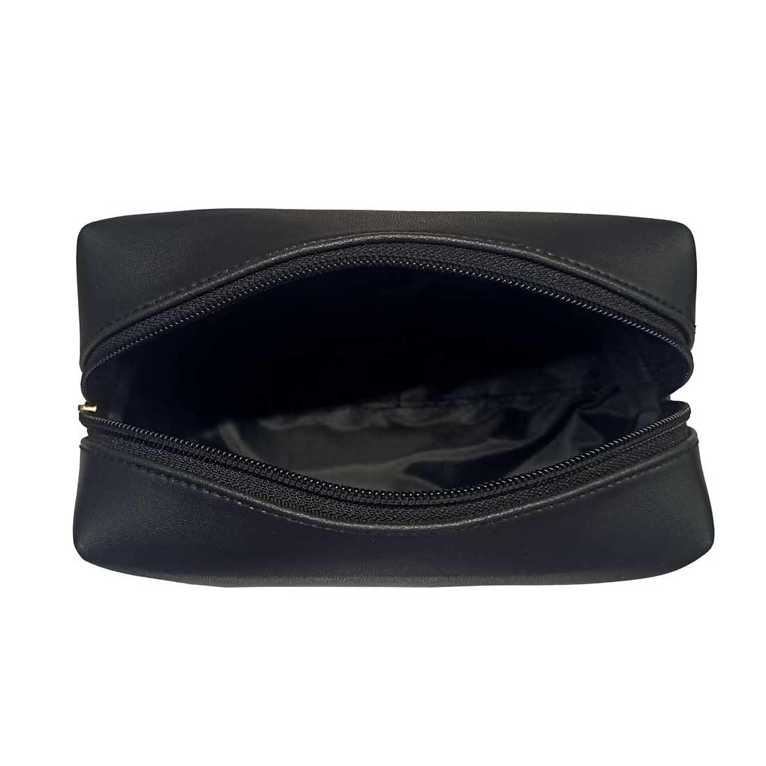 Travel Pouch Organizer with Name - Premium Black Leather Travel Pouch