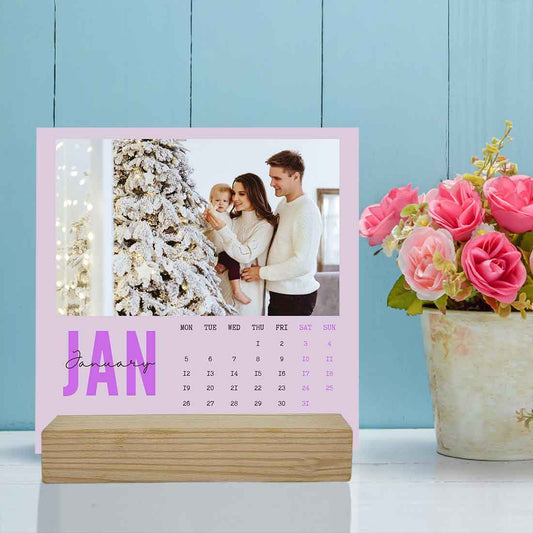 Nutcase Personalized Calendars with Pictures - Beautiful Calendars with Wooden Stand