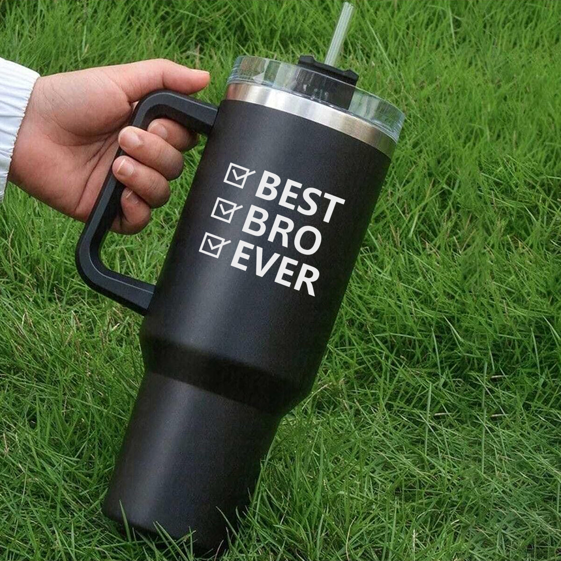 Coffee Tumbler 1200ml Presents for Brother - Large Insulated Travel Mug Raksha Bandhan Gift