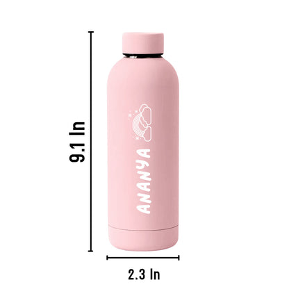 Personalized Stainless Steel Water Bottle for Kids with Rainbow Design – 500ml Double Insulated, Leakproof, BPA-Free Thermos for School, Travel & Home