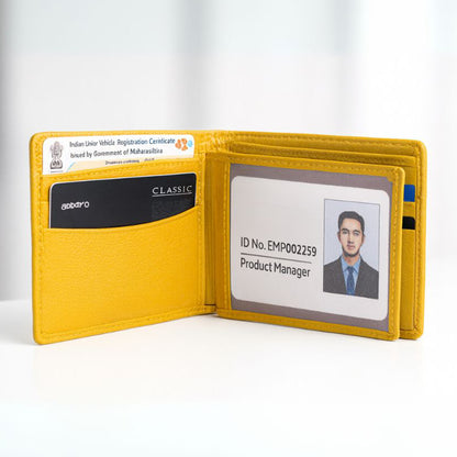 Custom Wallet for Men – Genuine Leather Premium Wallet with 9 Card Slots, Flip iCard Slot & 2 Cash Compartments