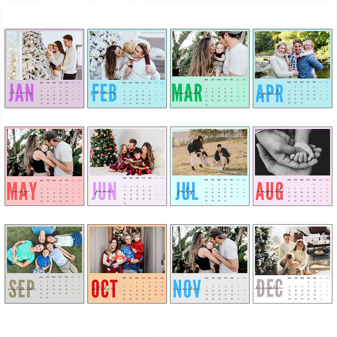 Nutcase Personalized Calendars with Pictures - Beautiful Calendars with Wooden Stand