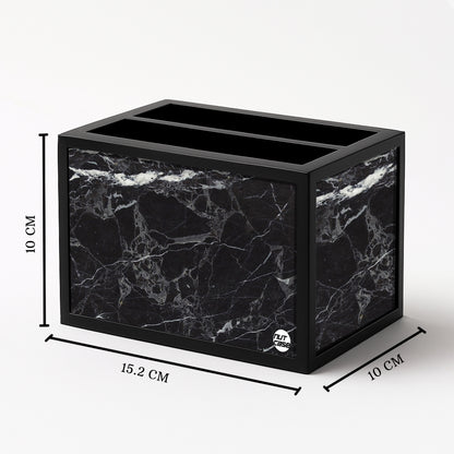 Black Remote Control Holder For TV / AC Remotes -  Marble Black