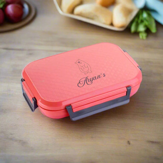 Personalized Lunch Box for Girls and Boys - Stainless Steel Pink Tiffin Box