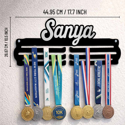 Personalized Medal Hanger with Name for Wall – Premium Medal Display Holder