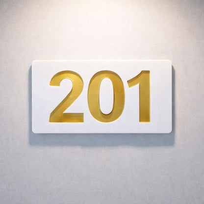 Professional Hotel & Villa Room Number Signs | Durable 3D Acrylic Room Number Board