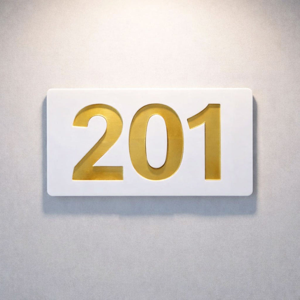 Professional Hotel & Villa Room Number Signs | Acrylic Name Board – Nutcase