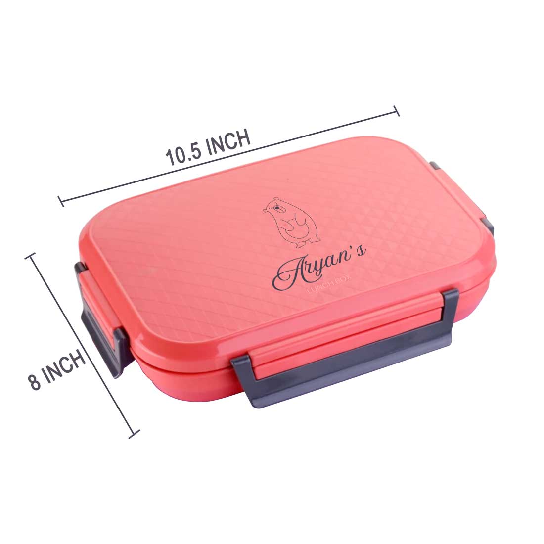 Personalized Lunch Box for Girls and Boys - Stainless Steel Pink Tiffin Box