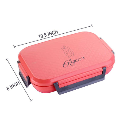 Personalized Lunch Box for Girls and Boys - Stainless Steel Pink Tiffin Box