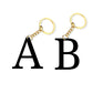 Custom Keychain Monogram Acrylic Key Chain Set of 2