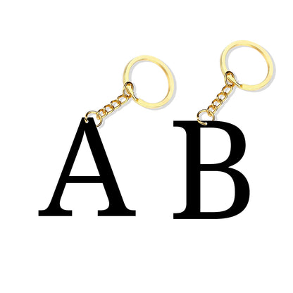 Custom Keychain Monogram Acrylic Key Chain Set of 2