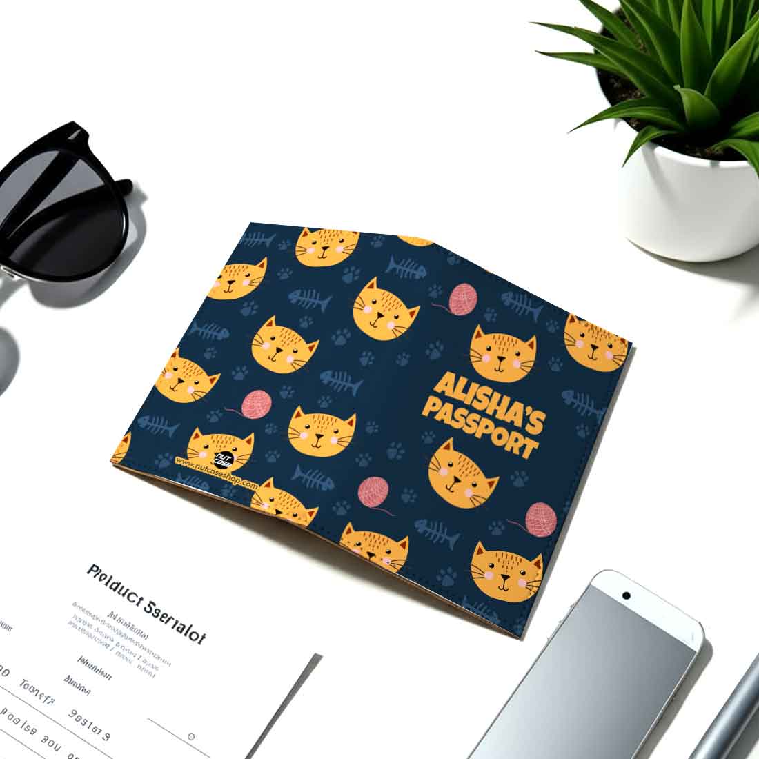 Customized Wall Stickers Poster for Room Décor - Cute Cat Blue