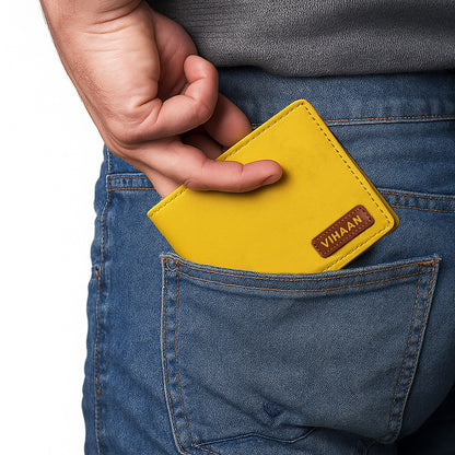 Custom Wallet for Men – Genuine Leather Premium Wallet with 9 Card Slots, Flip iCard Slot & 2 Cash Compartments